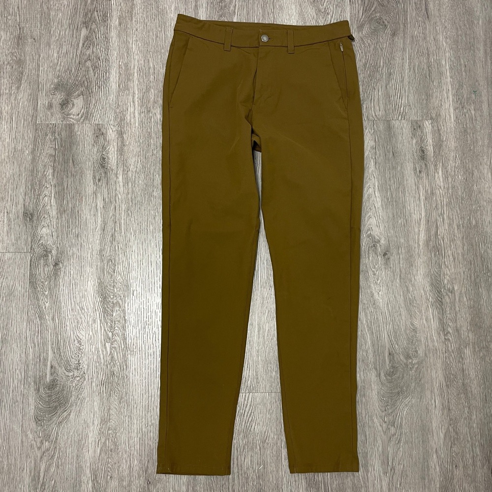 Lululemon Pants Mens 30 Brown Commission Slim-Fit Warpstreme Tapered Chino Golf